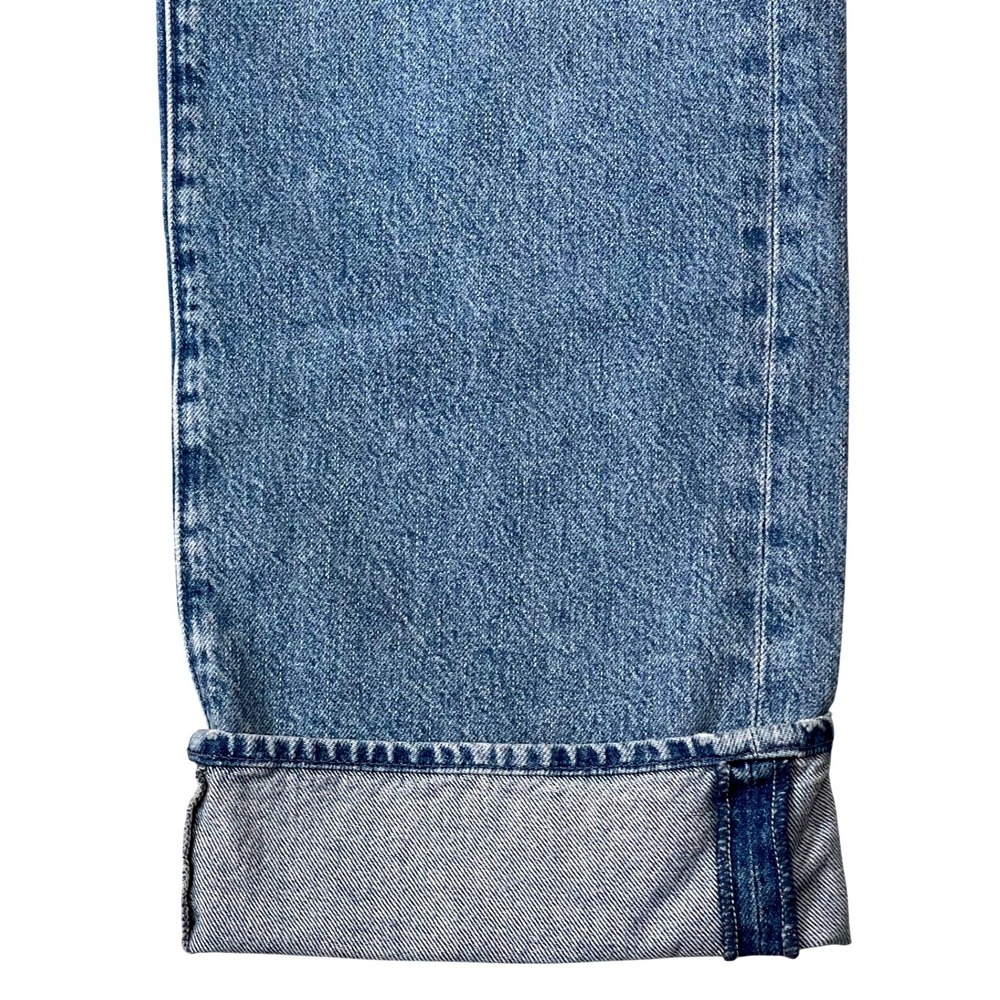 MOTHER Dodger Skimp Cuff Jeans SZ 28 Leap of Faith Straight Light Wash USA - Picture 3 of 12